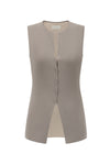 SWAYING/KNIT double-sided slim cardigan vest SW24SS1T48 marl